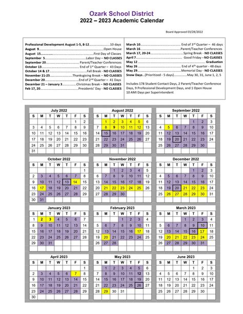 University Of The Ozarks Academic Calendar
